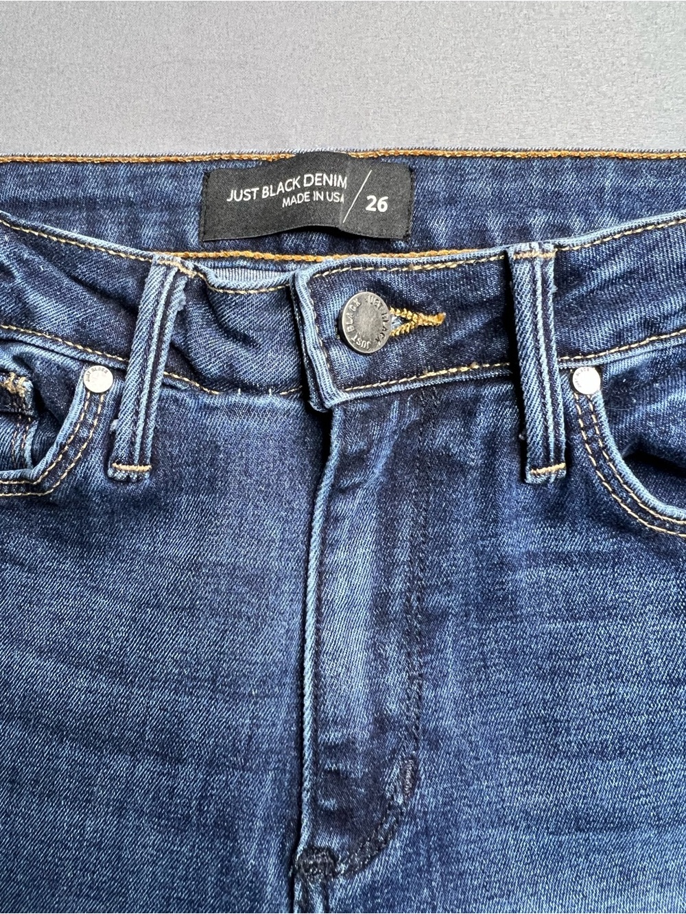 Just Black Denim Straight Leg Jeans | Made in USA | Size 26